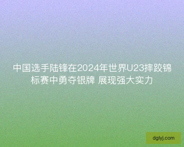 中国选手陆锋在2024年世界U23摔跤锦标赛中勇夺银牌 展现强大实力